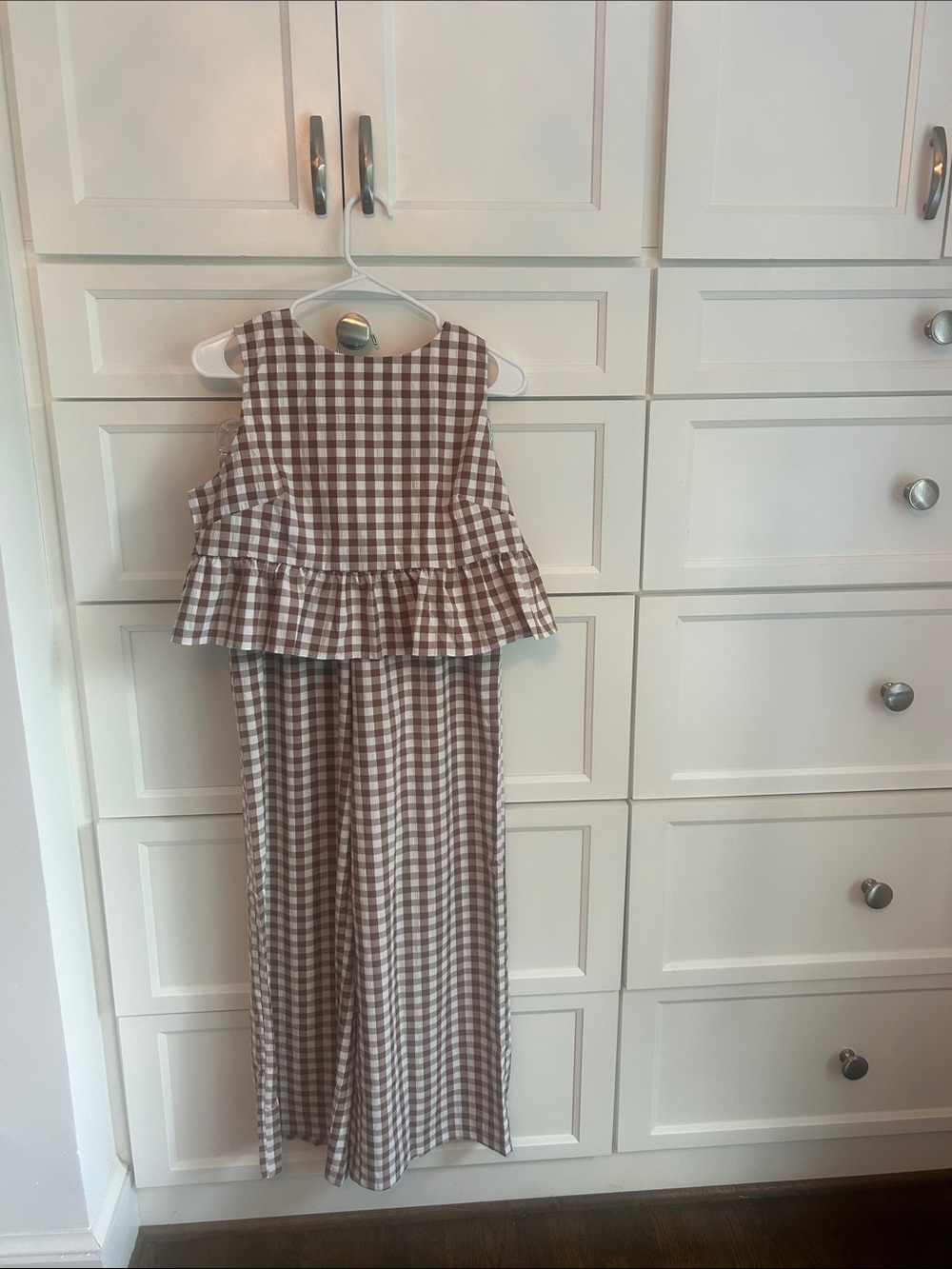 Pant set by Hope & Sunshine brown and white